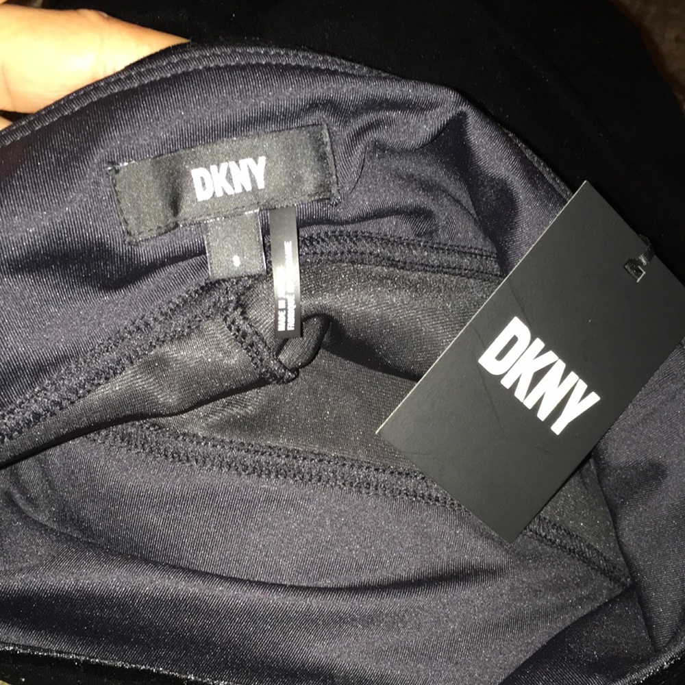 - DKNY BLACK VELVET NWT HIGH WAIST LEGGINGS size small - Picture 2 of 5